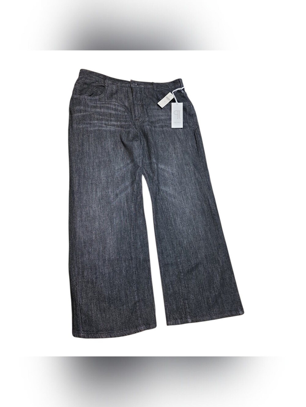 NWT Anthropologie Pilcro High Rise Crop Flare Black Jeans Womens 33 Luxe Boho